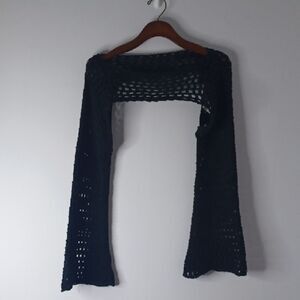 Elegant Black Knit Women's Sweater